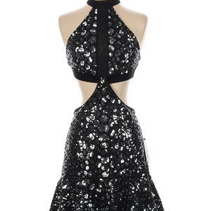 white christmas dresses Adoria Sequin Cut Out Maxi Dress - White main image 0